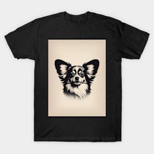 Papillon Dog 1 - Japanese Old Vintage T-Shirt